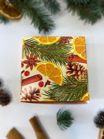 Коробка под печенье/пряник/мармелад/пончик Апельсиновая вечеринка, 115*115*30 мм — изображение 4